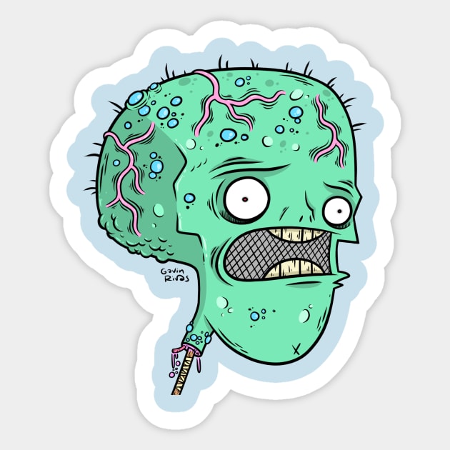 impaled alien Sticker by anothersadartist